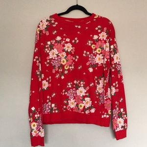 Never worn floral crew neck